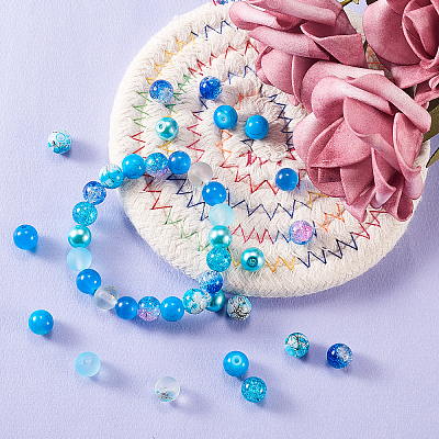 200Pcs 10 Styles DIY Glass Round Beads Sets DIY-CJ0001-96-1
