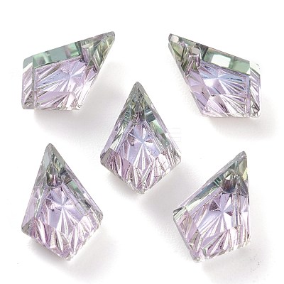 Embossed Glass Rhinestone Pendants GLAA-J101-01A-001VL-1