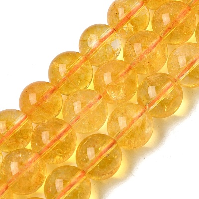 Natural Citrine Beads Strands G-E326-10mm-01A-1