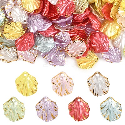 100Pcs Opaque Acrylic Pendants MACR-YW0004-08A-1