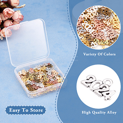 140Pcs 7 Colors Alloy Pendants FIND-TA0004-55-1