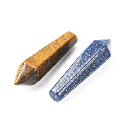 7Pcs 7 Styles Natural Mixed Gemstone Pointed Beads G-FS0005-53-1