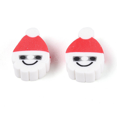 Christmas Theme Handmade Polymer Clay Beads X-CLAY-S091-75-1