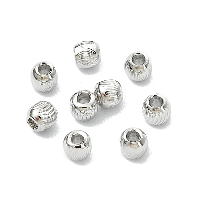 SHEGRACE Brass Textured Round Beads XGRPCU217-296P-1