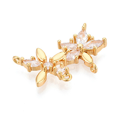Brass Micro Pave Cubic Zirconia Chandelier Components Links KK-N263-36G-1