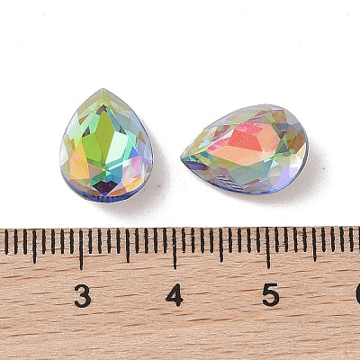 Glass Rhinestone Cabochons RGLA-L029-04A-SPLA-1