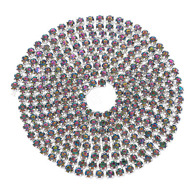 5Yards Alloy Glass Rhinestone Cup Chains AJEW-TA0002-63-1