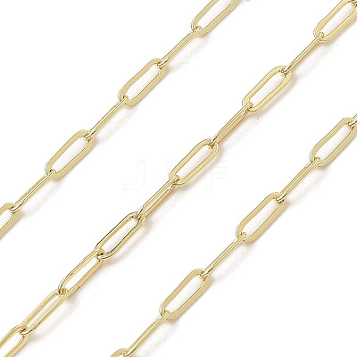 Rack Plating Oval Brass Curb Chains CHC-A010-01G-05-1