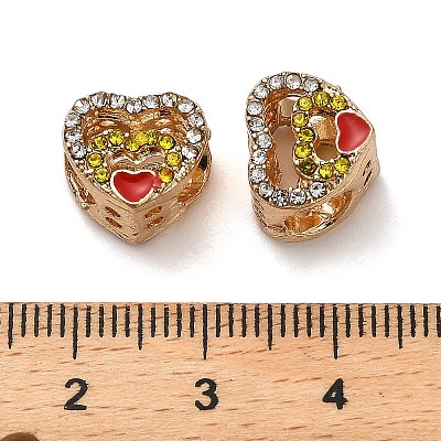Alloy Enamel European Beads FIND-Q115-10G-1