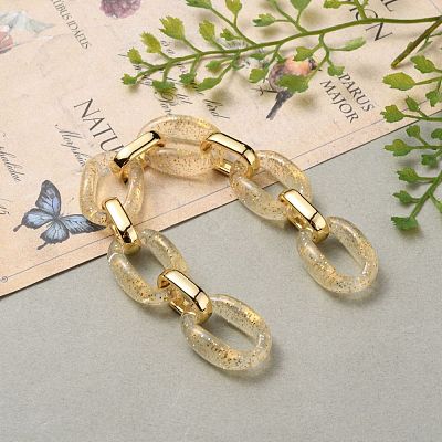 Handmade Transparent Acrylic & CCB Plastic Cable Chains X-AJEW-JB00829-1
