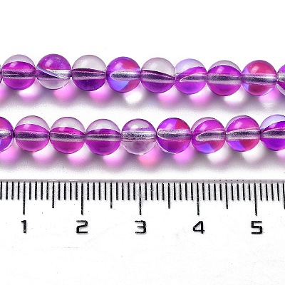 Synthetic Moonstone Beads Strands G-P528-J01-06-1