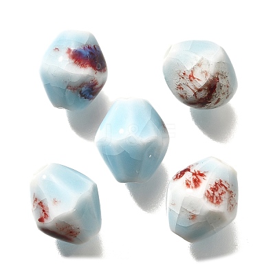Vintage Style Glazed Ceramic Porcelain Beads PORC-H013-01-01-1