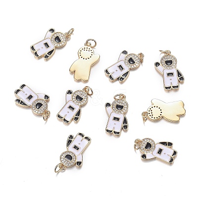 Brass Micro Clear Cubic Zirconia Pendants X-ZIRC-F120-068G-1