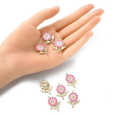 8Pcs Alloy Enamel Pendants ENAM-YW0002-31E-1