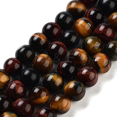 Natural Tiger Eye Beads Strands X-G-G448-8mm-21AB-1