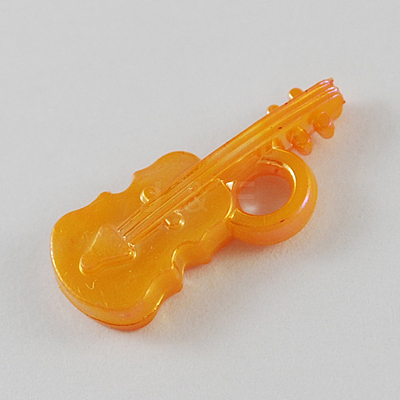 Opaque Solid Color Acrylic Violin Pendants SACR-R608-M-1