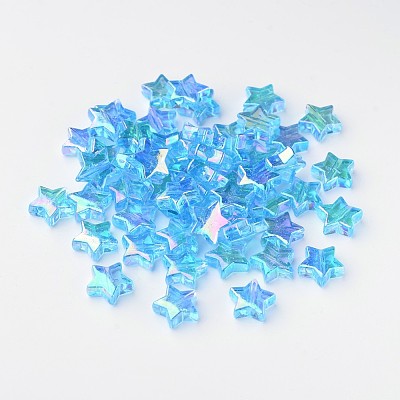 Eco-Friendly Transparent Acrylic Beads PL556-9-1
