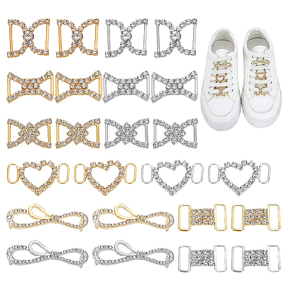 24Pcs 12 Styles Crystal Rhinestone Shoe Lace Decoration FIND-GA0005-07-1