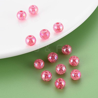 Transparent Crackle Acrylic Beads MACR-S373-66-L02-1