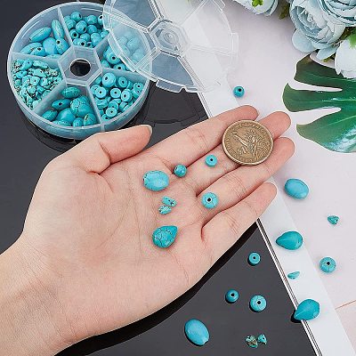 Dyed Synthetic Turquoise Beads G-AR0004-32-1