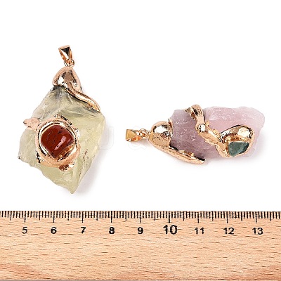 Raw Rough Natural Mixed Stone Pendants G-T138-175F-1