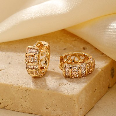 Brass Hoop Earrings HA0784-2-1