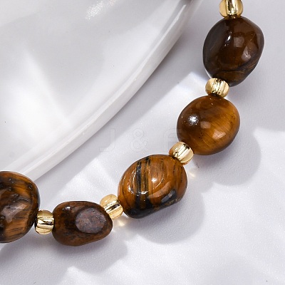 Natural Tiger Eye Beaded Bracelets for Women G-P563-07P-19-1