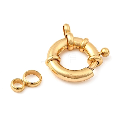 Brass Spring Ring Clasps KK-D407-01G-E-1