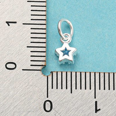925 Sterling Silver Birthstone Charms STER-G035-01C-03-1