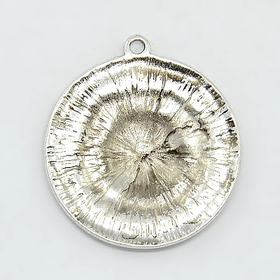 Tibetan Style Alloy Carved Flat Round Pendants LS-TIBEP-EA13595Y-LF-1