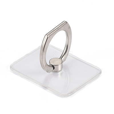 Transparent Plastic Cell Phone Ring Holder AJEW-F048-04P-1