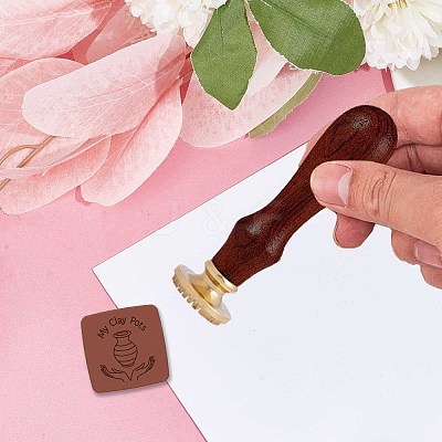 Brass Clay Seal Stamp Set DIY-WH0577-001-1