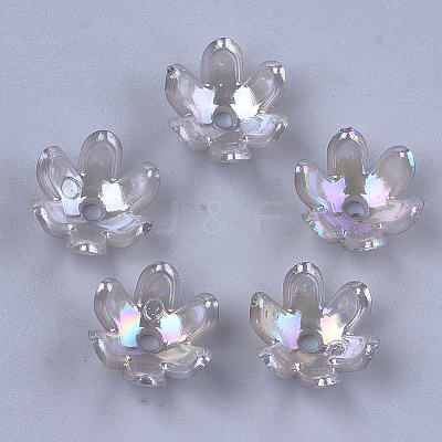 Transparent Acrylic Bead Caps TACR-T007-07-1