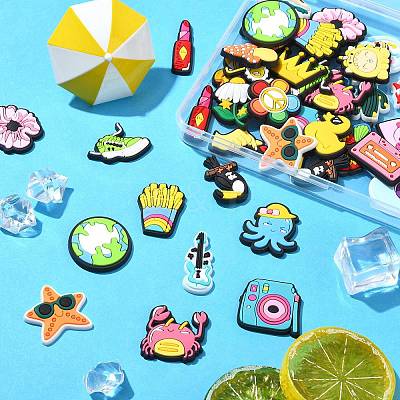 60Pcs 30 Styles PVC Cabochons KY-CJ0002-09A-1