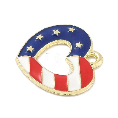 Independence Day Alloy Enamel Pandants FIND-M083-05E-G-1