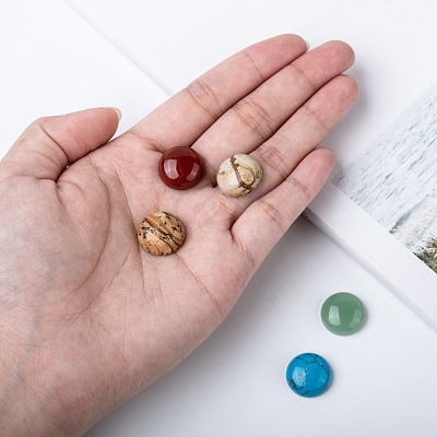 Natural Gemstone Cabochons X-G-H1596-FR-15mm-M-1