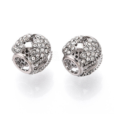 Alloy Rhinestone European Beads FIND-N009-09P-1