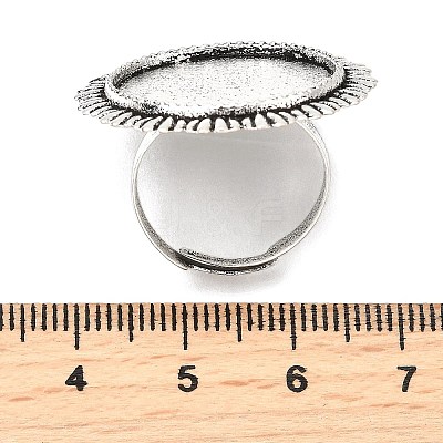 Vintage Adjustable Iron Finger Ring Components Alloy Cabochon Bezel Settings LS-X-PALLOY-Q300-14AS-NR-1