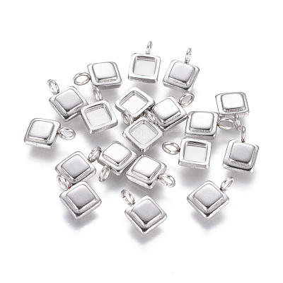 Non-Tarnish 304 Stainless Steel Pendant Cabochon Settings STAS-F222-024-1