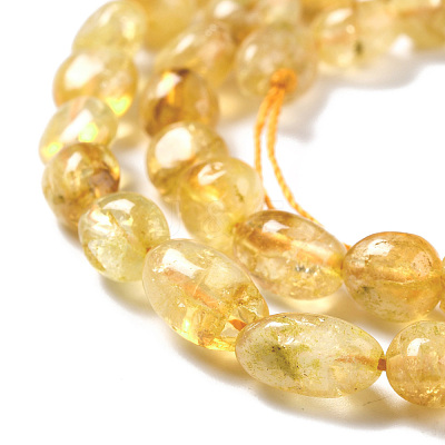 Heated Natural Citrine Beads Strands G-G018-04-1