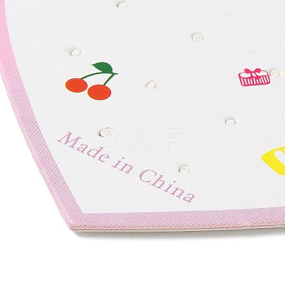 Heart Shaped Paper Earring Display Cards AJEW-A051-05-1