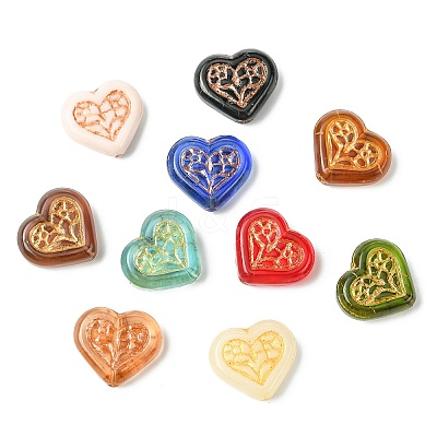 19Pcs 19 Colors Handmade Lampwork Beads LAMP-CJ0002-38-1