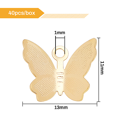 Brass Charms KK-BC0005-86G-1