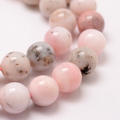Round Natural Pink Opal Beads Strands G-K071-12mm-1