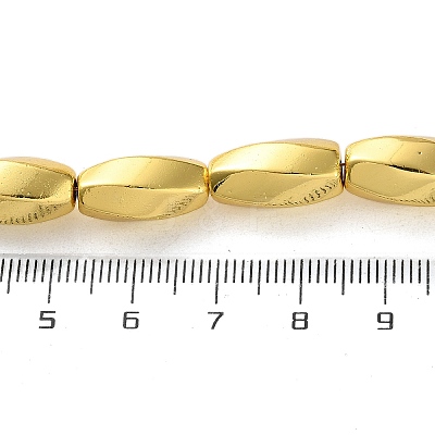 Electroplated Synthetic Non-magnetic Hematite Beads Strands G-P545-G03-8x16mm-1