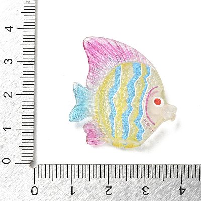 Transparent Resin Pendants RE-CBA098D-01A-1