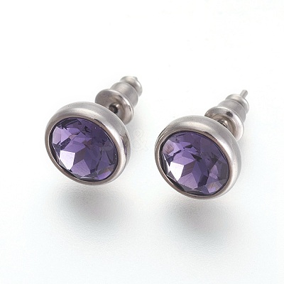 304 Stainless Steel Stud Earrings EJEW-F182-A10-1