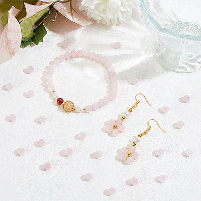 Natural Rose Quartz Beads Strands G-OC0001-02-6mm-1