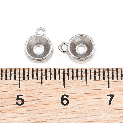 304 Stainless Steel Charm Rhinestone Settings SA-CBAC865-01C-P-1