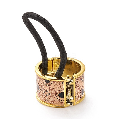 Alloy Ponytail Cuff Rubber Elastic Hair Ties OHAR-P018-A04-1